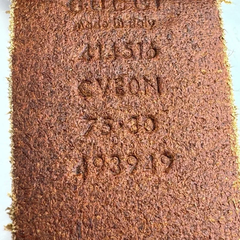 Authentic Gucci Distressed Raw Edge Brown Leather Belt 414516 75/30